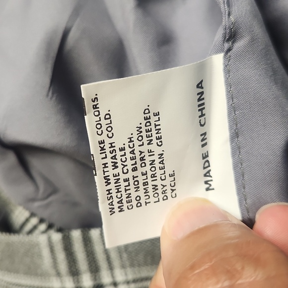 CHICME Plaid Two-Piece Stretchy Set In Black And White Size L - Picture 14 of 16